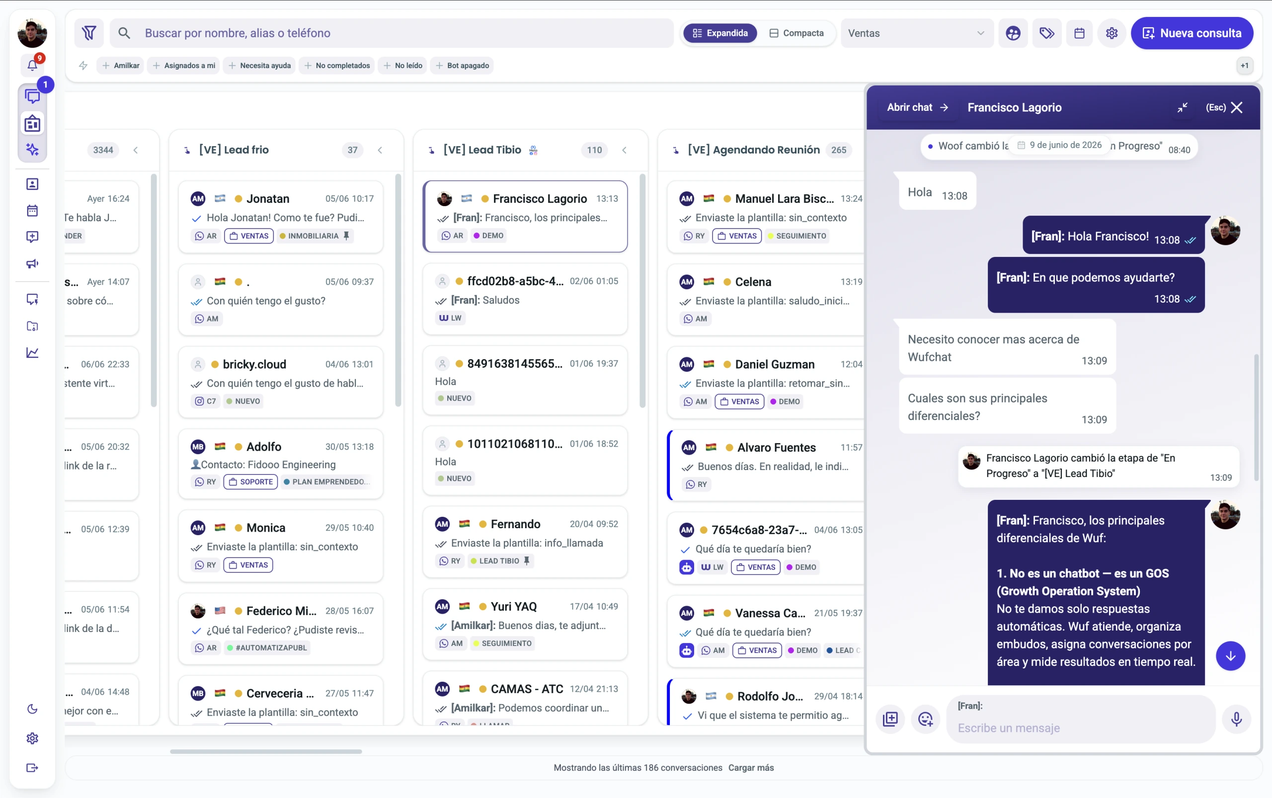 Wuf — Embudo de ventas automatizado